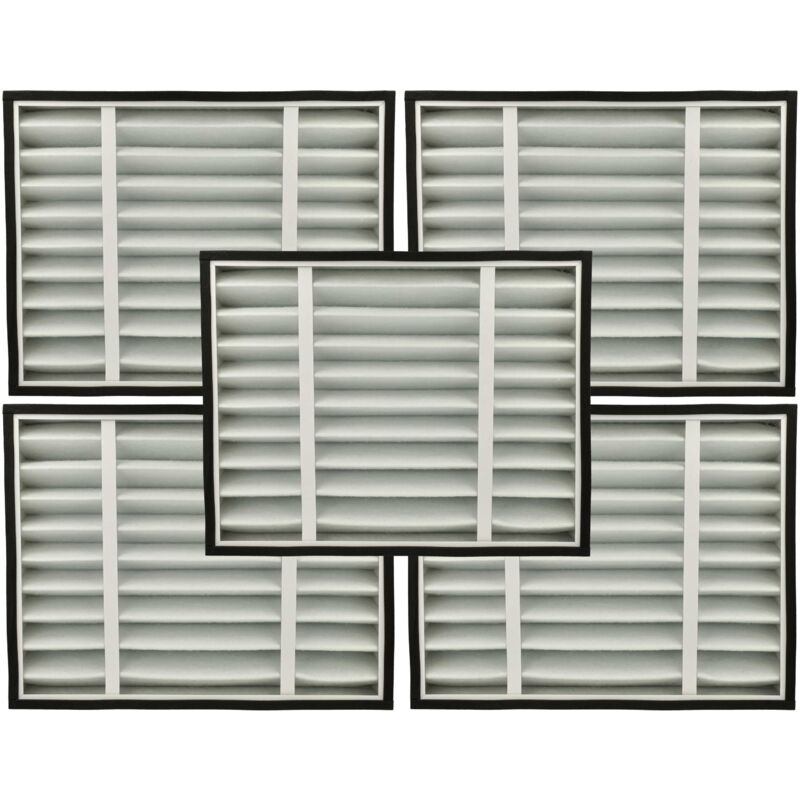 foto del prodotto vhbw 5x prefiltro compatibile con dustcontrol dc aircube 2000 depuratore d aria carta gommapiuma, classe filtrante g4 bianco