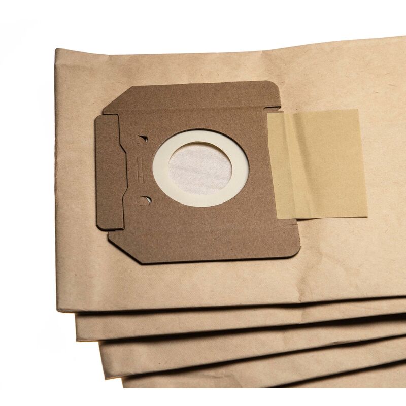 foto del prodotto vhbw 5x sacchetti compatibile con k rcher nt 55 1 tact adv, nt 55 1 tact te, nt 55 1 tact te m aspirapolvere in carta, 75,5cm x 20cm, marrone