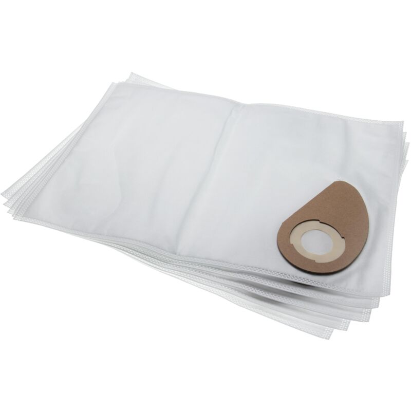 foto del prodotto vhbw 5x sacchetti compatibile con nilfisk buddy ii 12, 18, 18 inox, 18 l, 18 t, 18 t inox aspirapolvere in microfibra, 48,85cm x 33.4cm, bianco
