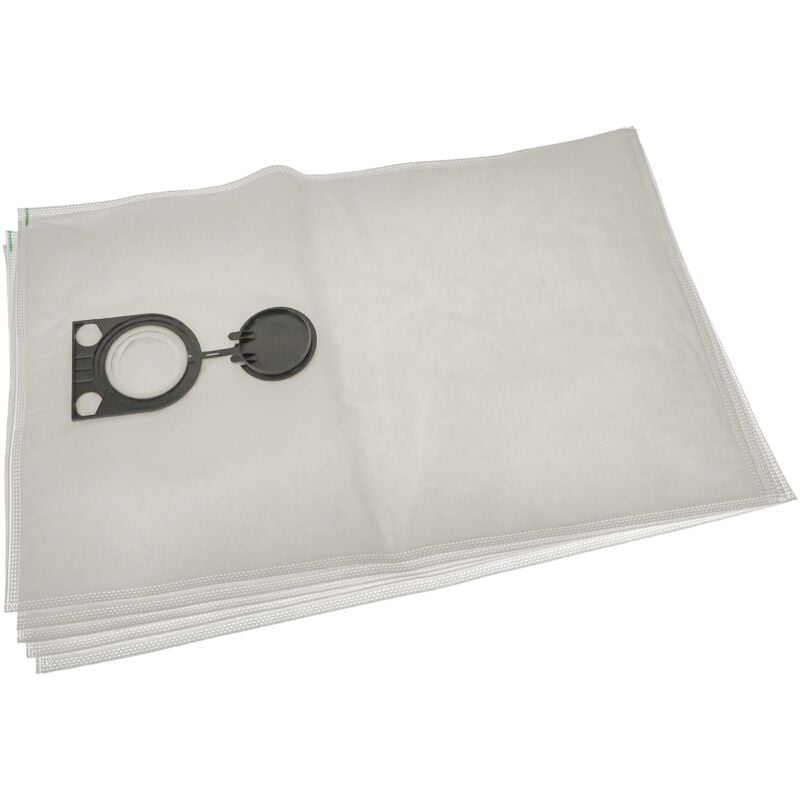 foto del prodotto vhbw 5x sacchetto compatibile con berner bwdvc aspirapolvere microfibra, 66cm x 40cm bianco