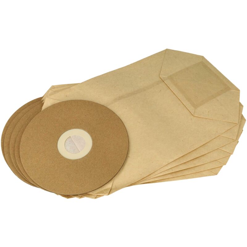 foto del prodotto vhbw 5x sacchetto compatibile con cleancraft flexcat 104 aspirapolvere carta cartone, 22cm x 19cm marrone