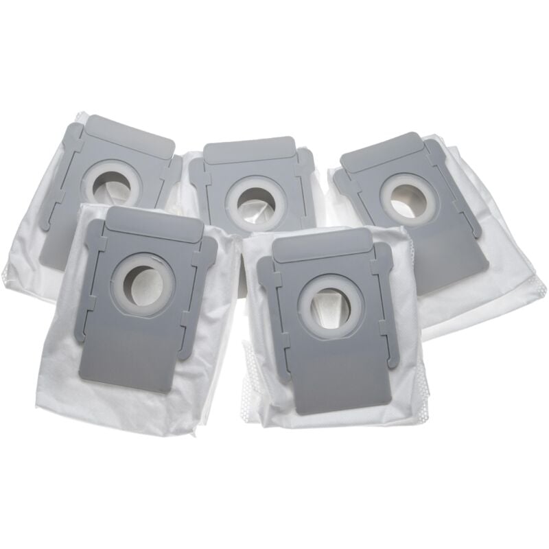 foto del prodotto vhbw 5x sacchetto compatibile con irobot roomba i7 plus, i7, i7 , e6, e5 aspirapolvere robot microfibra, 15,2cm x 12,6cm bianco