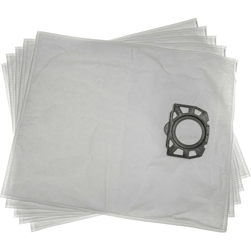 foto del prodotto vhbw 5x sacchetto compatibile con k rcher ka 40, kwd 1, mv 3, kwd 2, kwd 3 serie, mv 2 aspirapolvere microfibra, 53cm x 44cm bianco