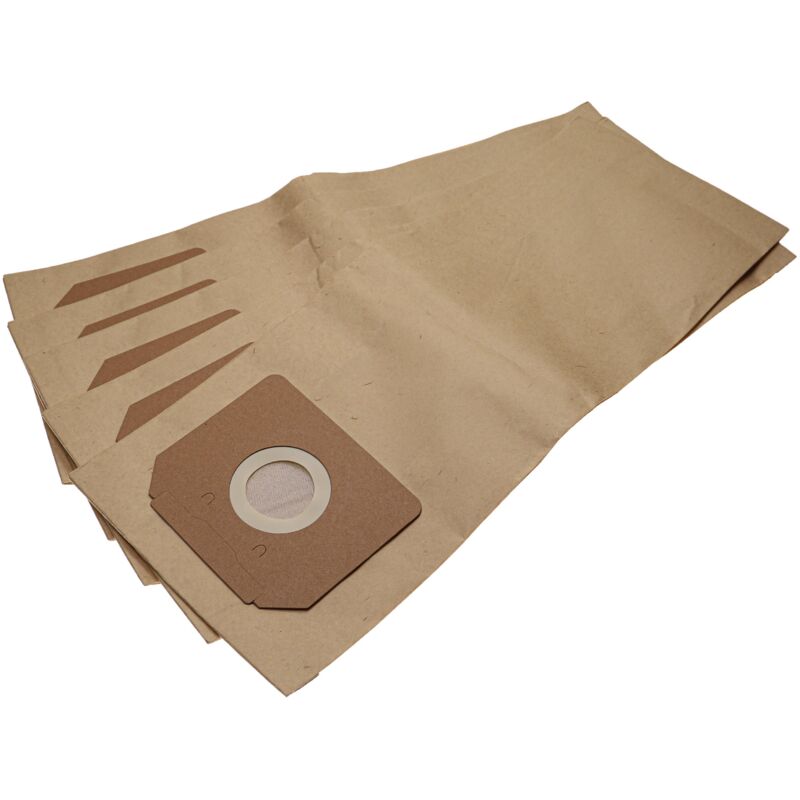 foto del prodotto vhbw 5x sacchetto compatibile con k rcher nt 14 1 eco te advanced, nt 14 1 eco, nt 14 1 eco advanced aspirapolvere 25cm x 30cm marrone