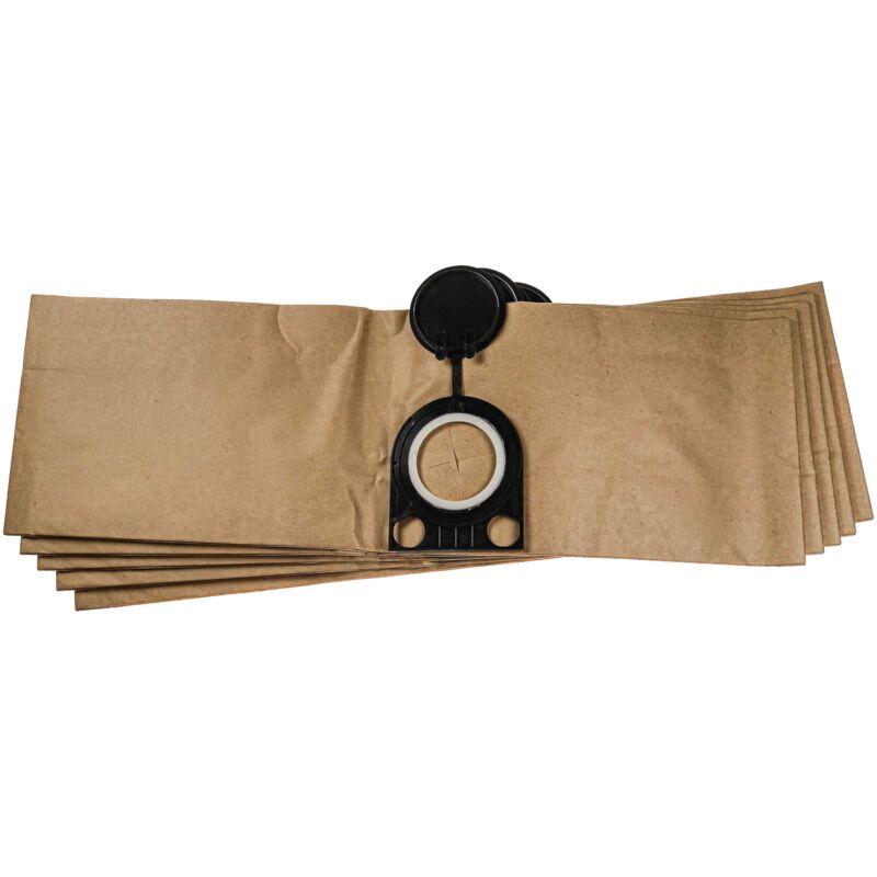 foto del prodotto vhbw 5x sacchetto compatibile con milwaukee ase 1400, asm 1400 aspirapolvere carta, 61cm x 19cm marrone