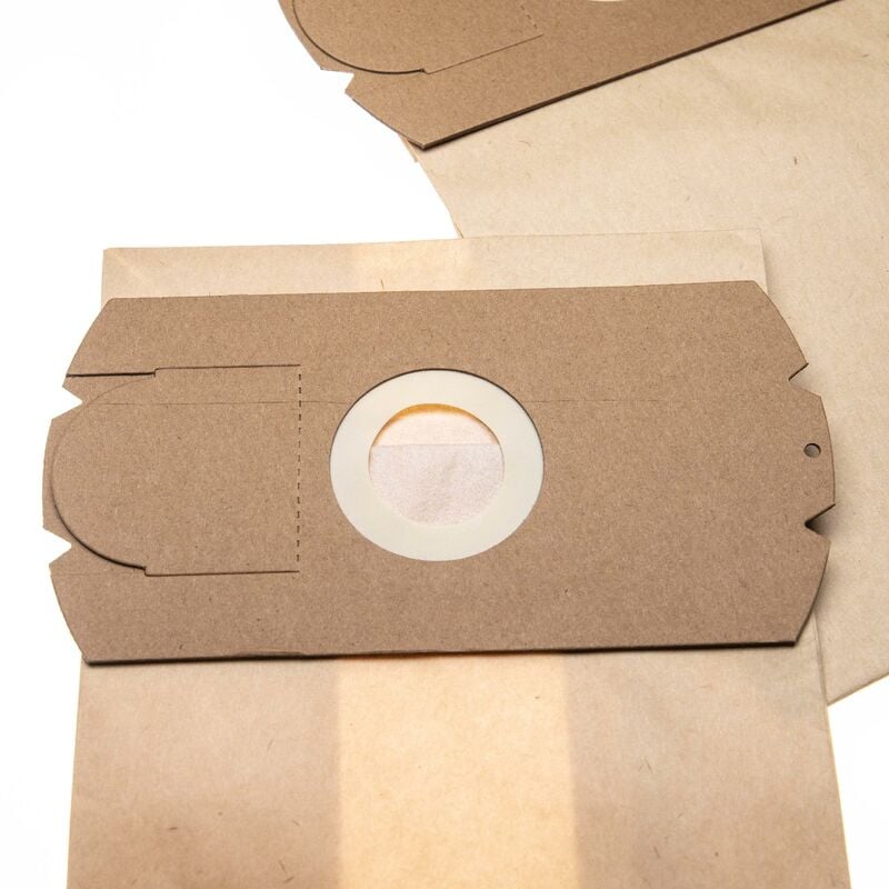 foto del prodotto vhbw 5x sacchetto compatibile con neufunk c 1100, nf 1300 aspirapolvere carta, 31,5cm x 18cm marrone
