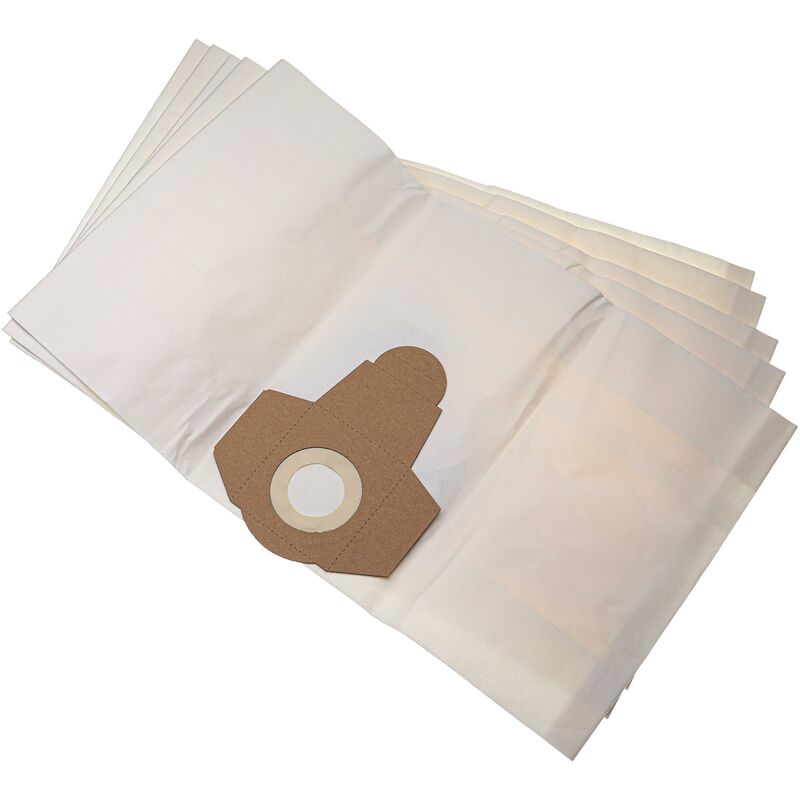 foto del prodotto vhbw 5x sacchetto compatibile con parkside pnts 1250, pnts 1300, pnts 1250 9 aspirapolvere carta, volume di 20 l, 31cm x 18,5cm bianco