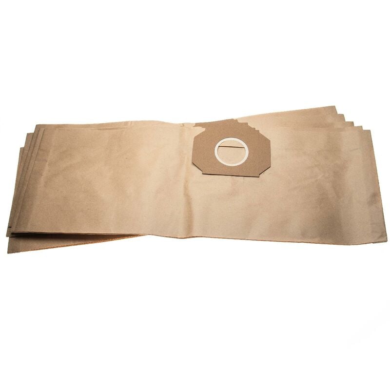 foto del prodotto vhbw 5x sacchetto compatibile con thomas inox 1520 plus aspirapolvere carta, 63,3cm x 22cm marrone
