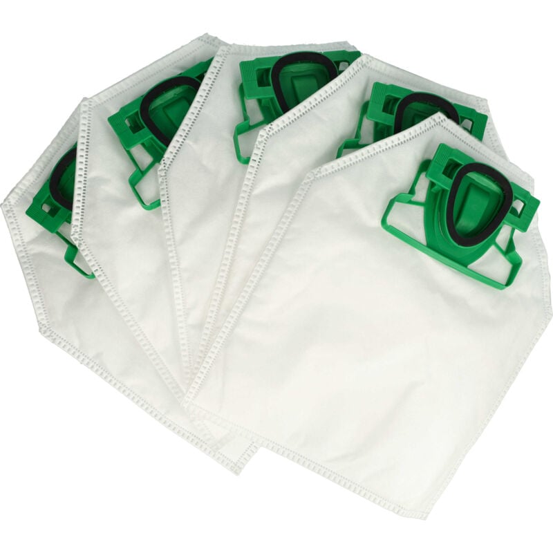 foto del prodotto vhbw 5x sacchetto compatibile con vorwerk folletto fp200, vvk200 aspirapolvere microfibra, 31cm x 26cm bianco