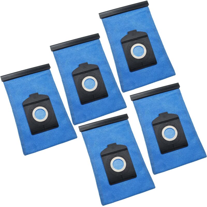 foto del prodotto vhbw 5x sacchetto sostituisce bosch siemens tipo k per aspirapolvere in poliestere, 25,3cm x 17,4cm, blu