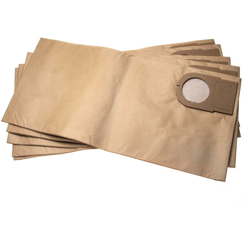 foto del prodotto vhbw 5x sacchetto sostituisce metabo 6.31348, 631348000 per aspirapolvere carta, 51,3cm x 24,1cm marrone