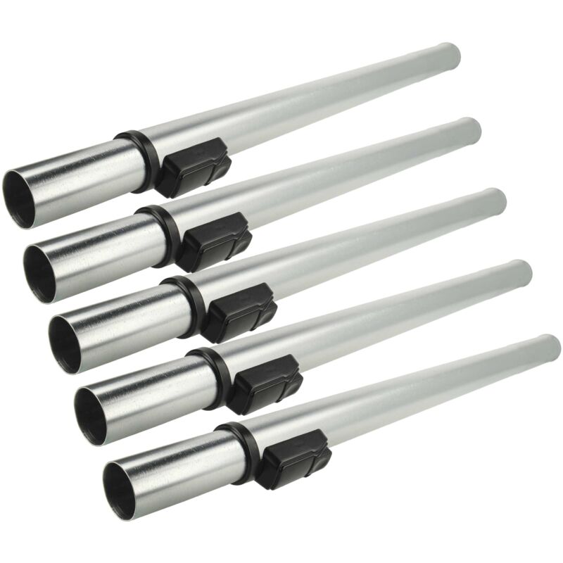 foto del prodotto vhbw 5x tubo compatibile con lux z 355, z 360, z 356, z 358 aspirapolvere con attacco da 32 mm, 60 94 cm, nero argento