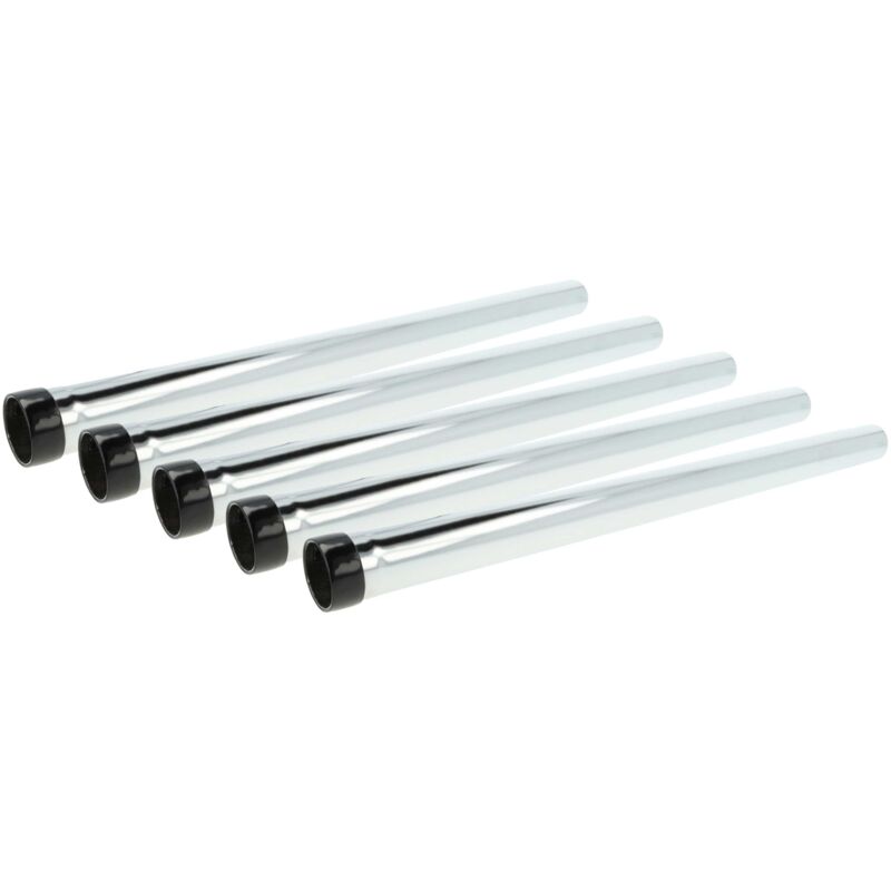 foto del prodotto vhbw 5x tubo universale compatibile con makita vc2511, vc2512, vc2511l, vc2010lx1 aspirapolvere con attacco da 35 mm, 50 cm, nero argento