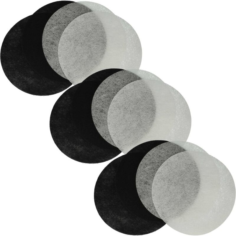 foto del prodotto vhbw - 6x filtro ai carboni attivi, 6x filtro antigrasso compatibile con moulinex t-43, t-41, t-42 friggitrice - set da 12pz.