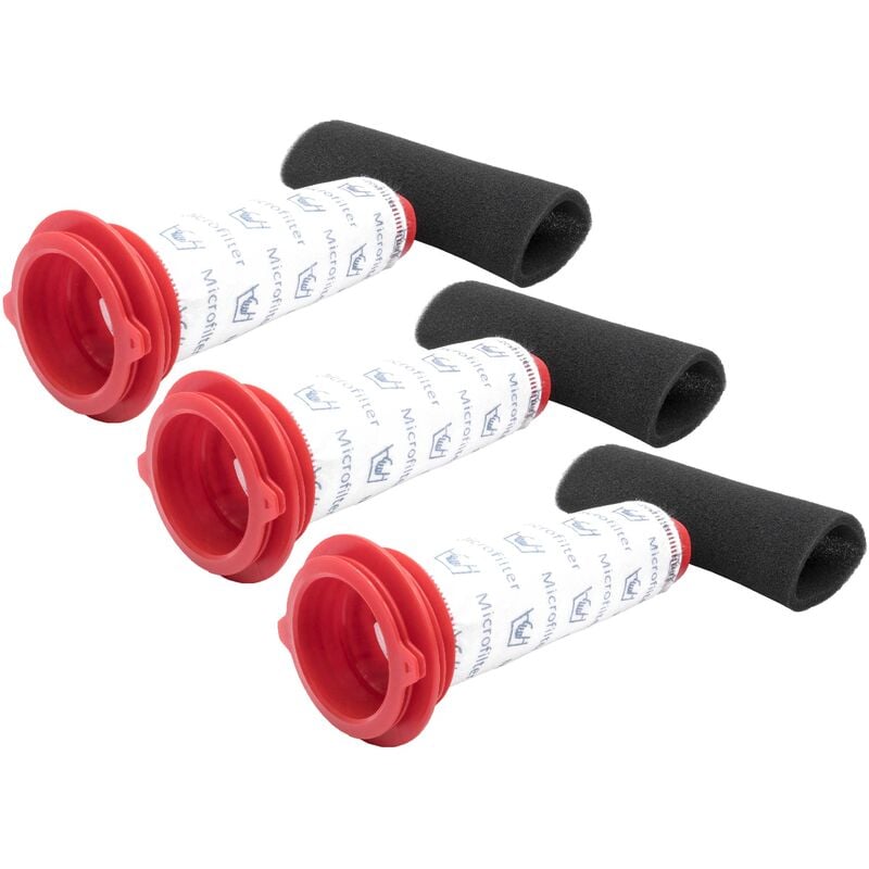 foto del prodotto vhbw 6x filtro compatibile con bosch athlet 25.2v bch6l2561 01, bch6l2560 01, bch6lng25 01 aspirapolvere filtro in spugna, microfiltro