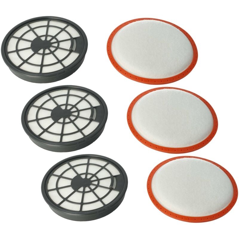 foto del prodotto vhbw 6x filtro compatibile con dirt devil dd2620 6, dd2620 7, dd2620 4, dd2620 5, dd2620 8 aspirapolvere filtro aria di scarico, filtro