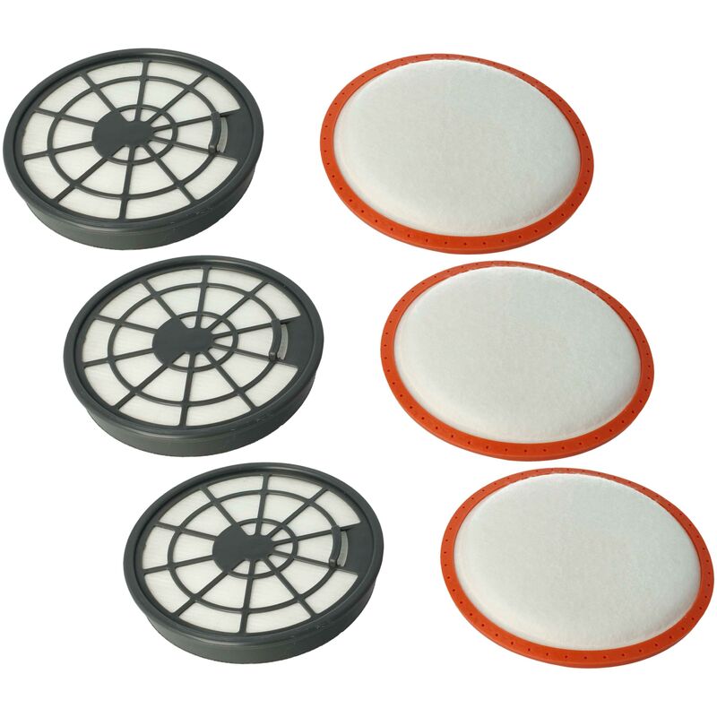 foto del prodotto vhbw 6x filtro compatibile con dirt devil dd2720, dd2720 1, dd2720 0, dd2720 2, dd2720 3 aspirapolvere filtro aria di scarico, filtro salva motore