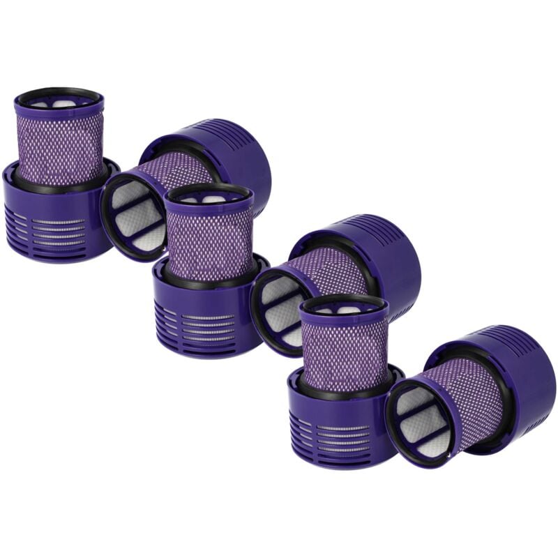 foto del prodotto vhbw 6x filtro compatibile con dyson sv12, v10 aspirapolvere filtro hepa lilla