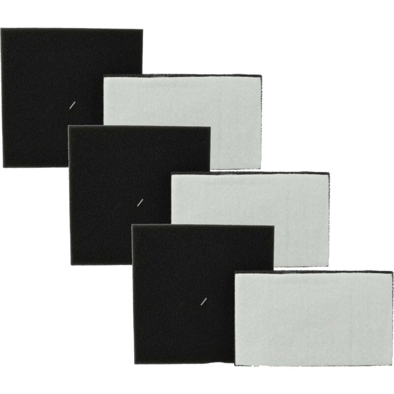 foto del prodotto vhbw 6x filtro compatibile con philips powerpro ultimate fc9911 fc9929, fc9932 aspirapolvere filtro aria di scarico, inserto in gommapiuma