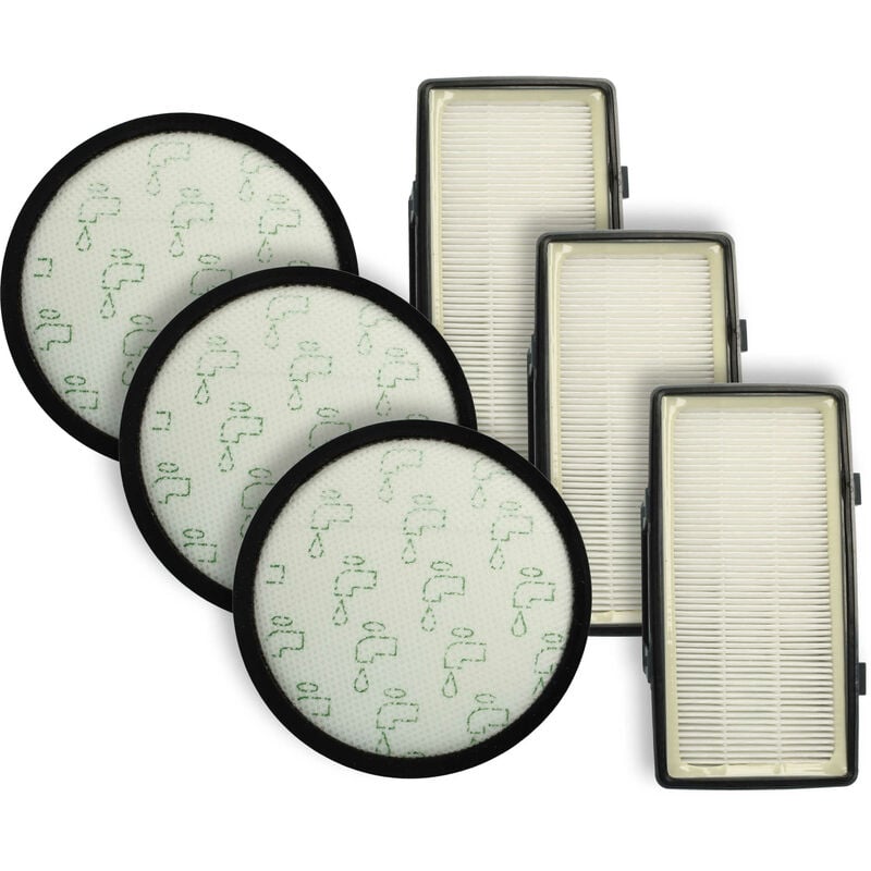 foto del prodotto vhbw 6x filtro compatibile con rowenta x trem power cyclonic ro6962ea, ro6954ea aspirapolvere filtro aria di scarico epa, filtro pre motore
