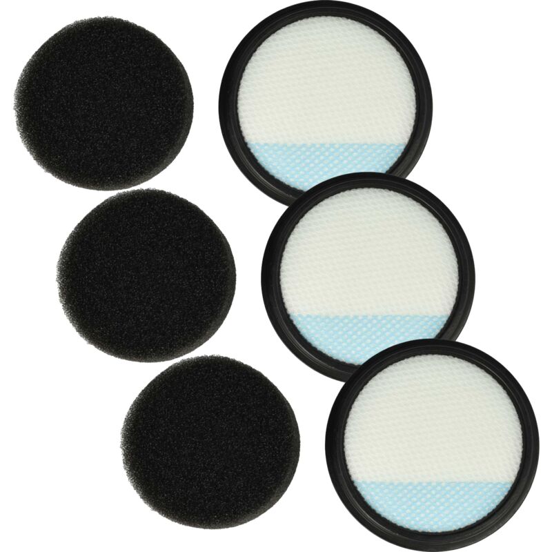 foto del prodotto vhbw 6x filtro compatibile con vax blade 24v pro tbt3v1f1, 24v tbt3v1t2, 24v tbt3v1b2 aspirapolvere filtro di spugna, filtro pre motore