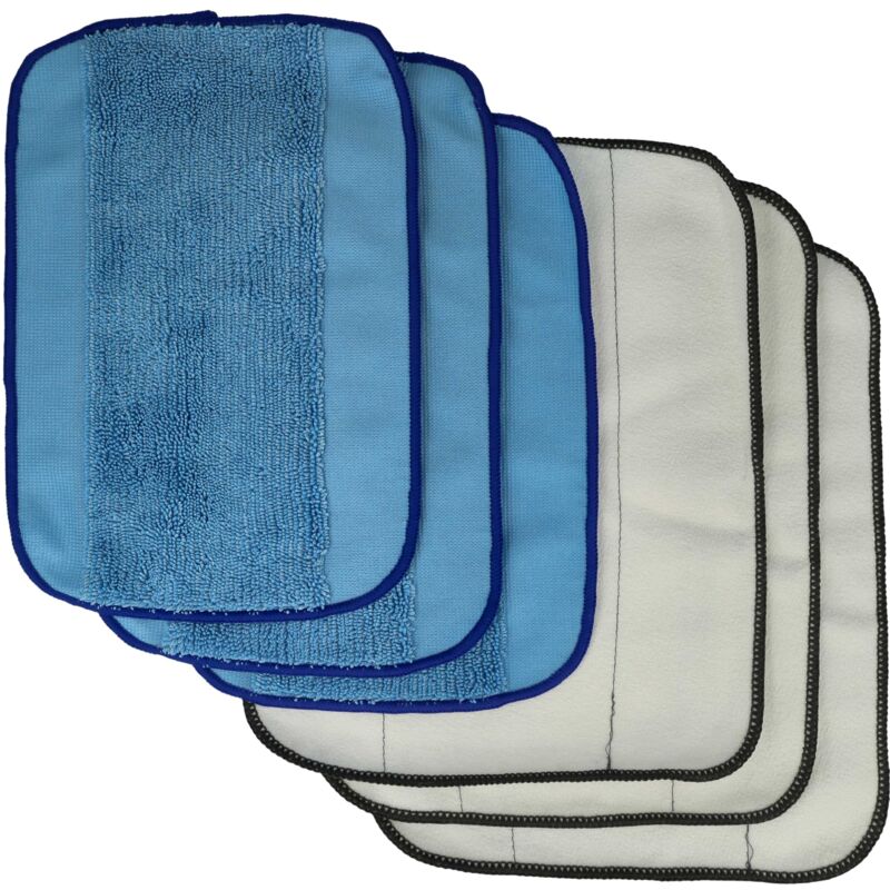 foto del prodotto vhbw 6x panno compatibile con irobot braava 380, 390, 380t, 390t, 321, 320 robot aspiratore panno pulizia a umido, panno pulizia a secco