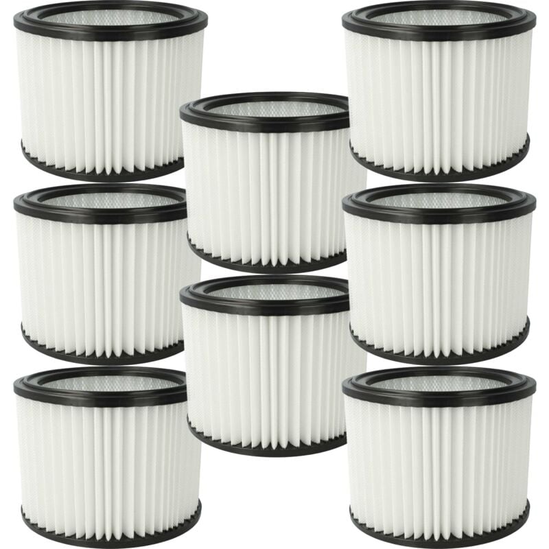 foto del prodotto vhbw 8x elemento filtrante compatibile con nilfisk multi ii 30 t, ii 22 inox, ii 22 aspiratore secco umido