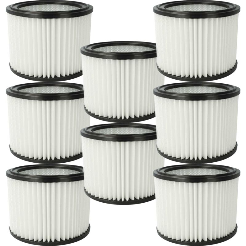 foto del prodotto vhbw 8x elemento filtrante compatibile con nilfisk multi ii 50, ii 30 t inox vsc aspiratore secco umido