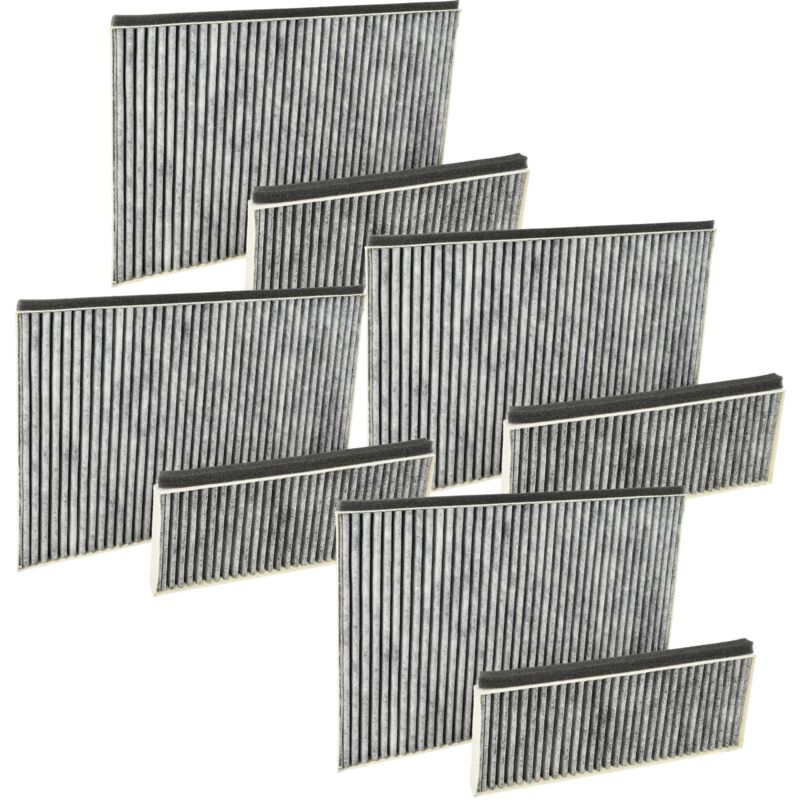 foto del prodotto vhbw 8x filtri compatibile con neff d95imw1n0 03, d95imw1n0 02, d95imw1n0 01, d95imw1n0 cappe aspiranti 8x filtro ai carboni attivi grigio 