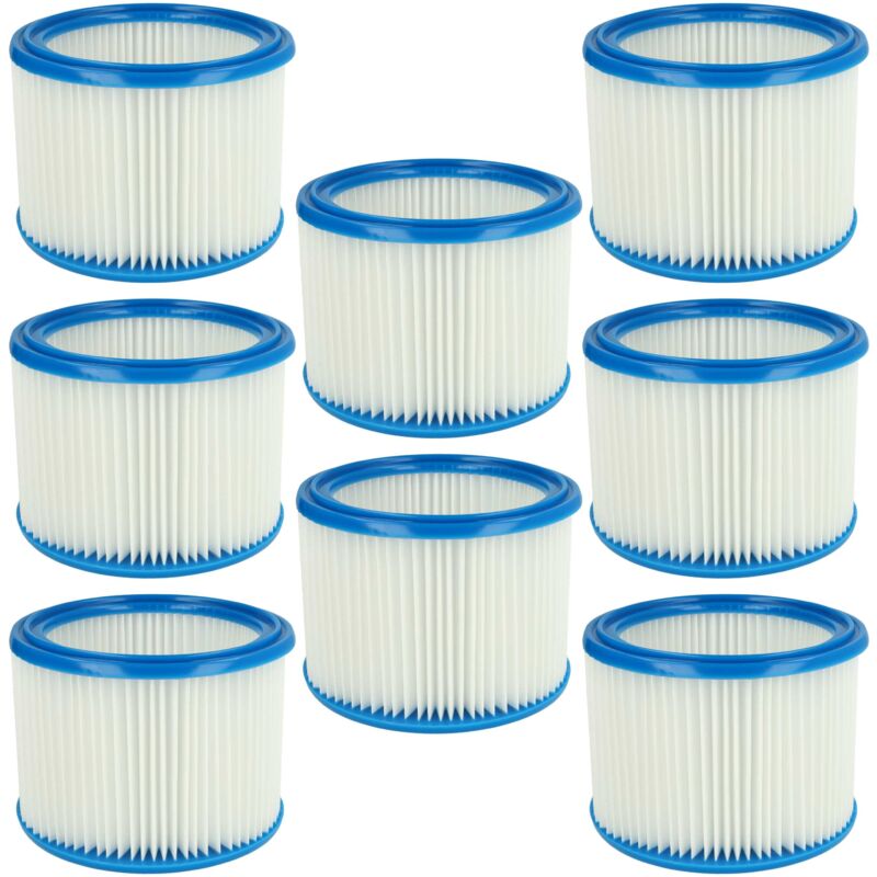 foto del prodotto vhbw 8x filtro a pieghe piatte compatibile con aeg as300elcp, ap300elcp, as500elcp, ap250ecp, vx6 1 lr aspirapolvere bianco blu