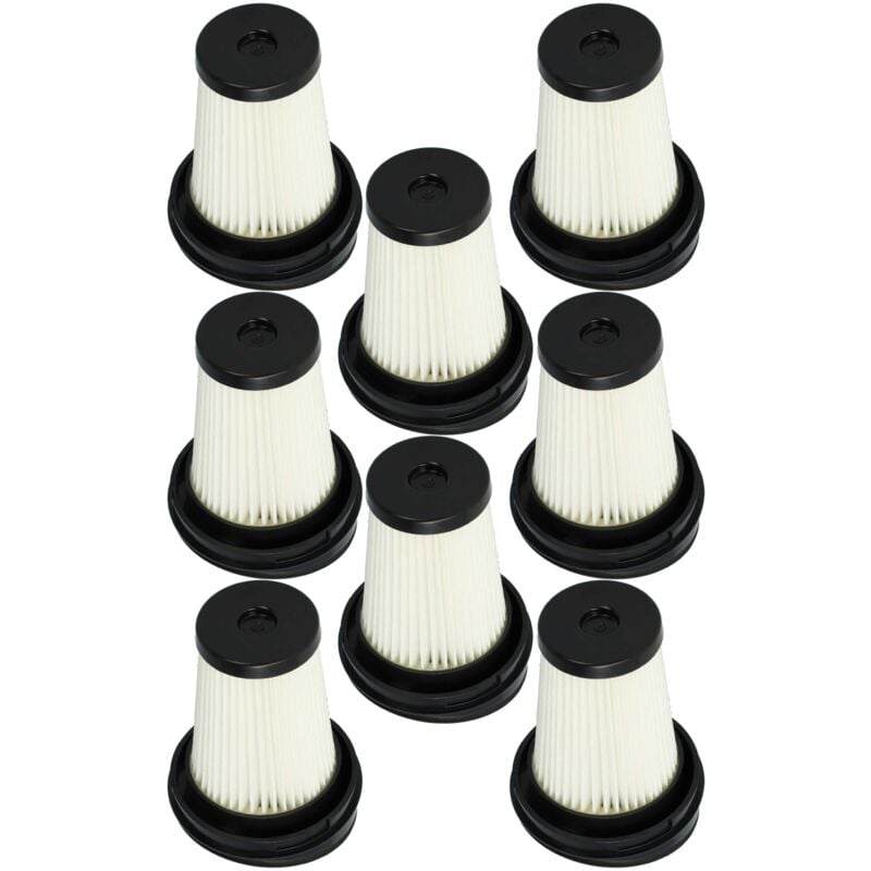 foto del prodotto vhbw 8x filtro a pieghe piatte compatibile con domo do215sv, do217sv aspirapolvere portatile a batteria, aspirapolvere elemento filtrante