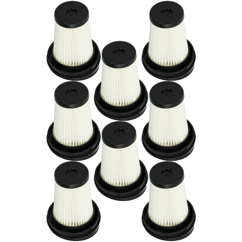 foto del prodotto vhbw 8x filtro a pieghe piatte compatibile con grundig gmn9082, gmn9081 aspirapolvere portatile a batteria, aspirapolvere elemento filtrante