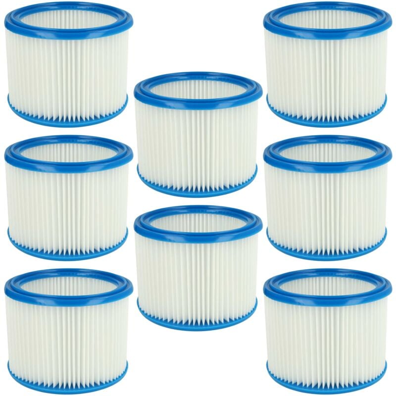 foto del prodotto vhbw 8x filtro a pieghe piatte compatibile con ipc soteco nrg 1 30 tc sauber aspirapolvere bianco blu