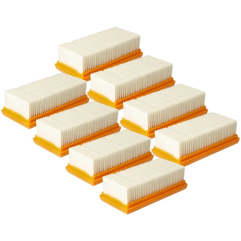foto del prodotto vhbw 8x filtro a pieghe piatte compatibile con nilfisk attix 33 2m ic, 33 2m pc, 33 2l ic mobile aspirapolvere filtro aria raffreddamento motore