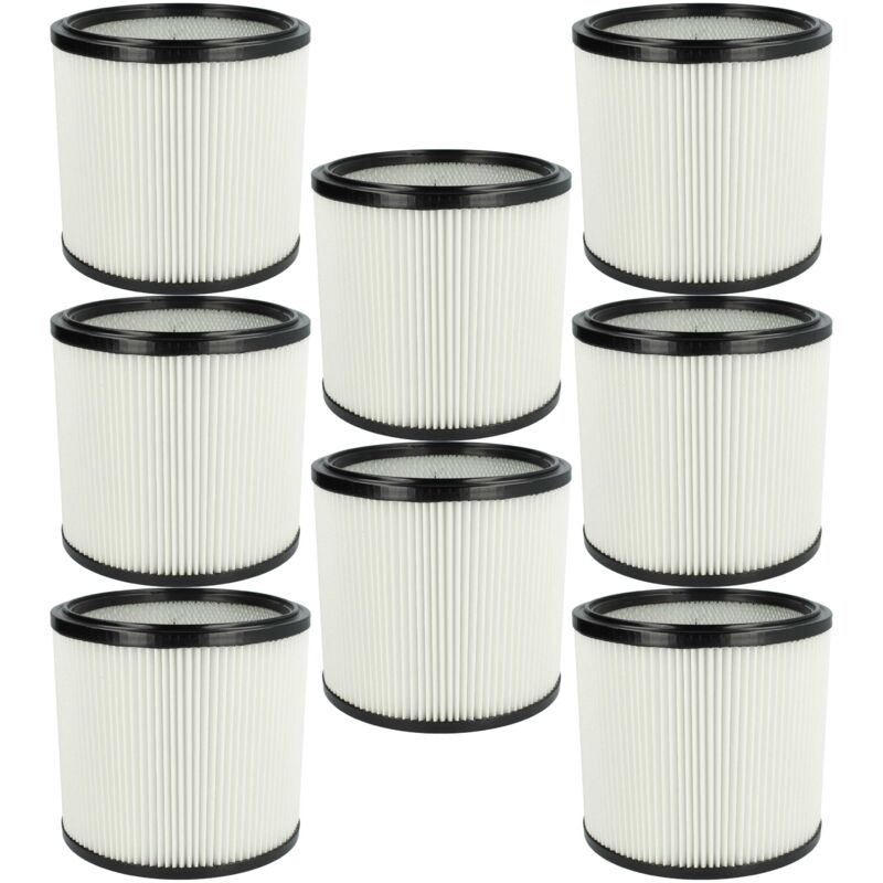 foto del prodotto vhbw 8x filtro a pieghe piatte compatibile con starmix gs 3078 pz, 2078 pz aspirapolvere nero bianco 3200 cm 