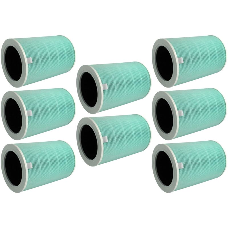 foto del prodotto vhbw 8x filtro hepa compatibile con xiaomi mi air purifier pro purificatore d aria, filtro carboni attivi integrato