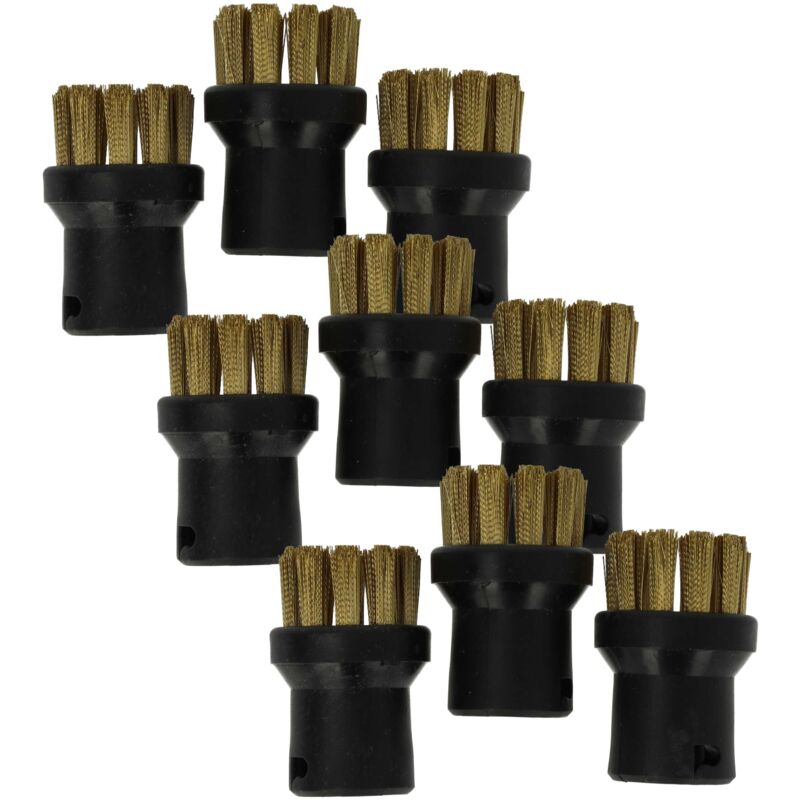 foto del prodotto vhbw 9x spazzola rotonda compatibile con k rcher sc 5, sc 5.850 c, sc 5 easyfix, sc 5.800 cb, sc 5.800 c pulitore a vapore spazzola a vapore