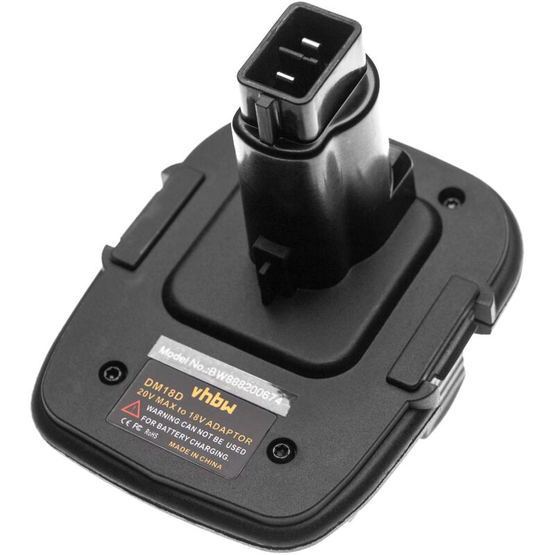 foto del prodotto vhbw adattatore compatibile con dewalt batteria dc9096, dc9098, dc9099, dw9096 utensile batteria per batterie 20 v li ion