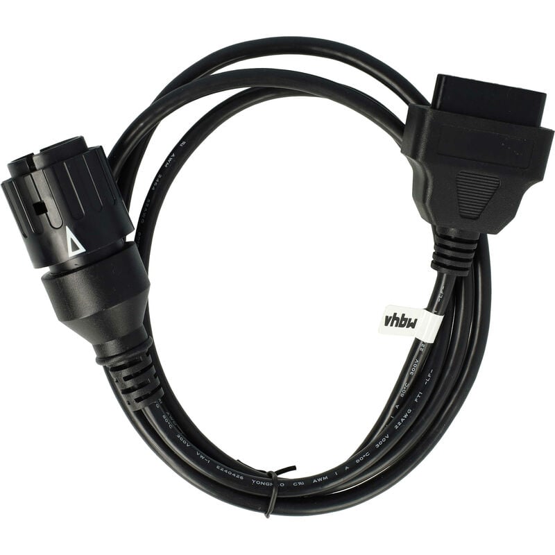foto del prodotto vhbw adattatore obd2 10 pin su obd2 16pin compatibile con bmw f 650 cs k14 moto 150 cm