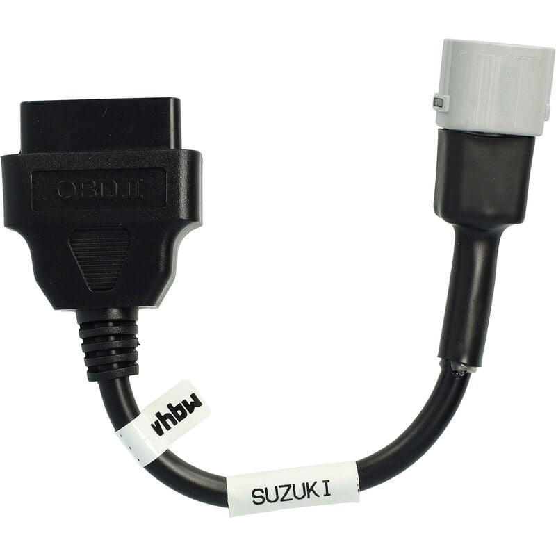 foto del prodotto vhbw adattatore obd2 6 pin su obd2 16pin compatibile con suzuki gsr 600 2006 2011 , gsx r 125 2017 2019 , gsx r 600 2004 2017 moto 10 cm