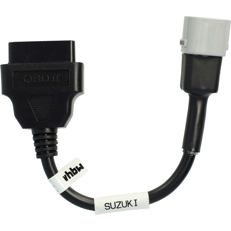 foto del prodotto vhbw adattatore obd2 6 pin su obd2 16pin compatibile con suzuki uh 125 2007 2019 , uh 200 2007 2019 , v strom 250 2017 2019 moto 10 cm