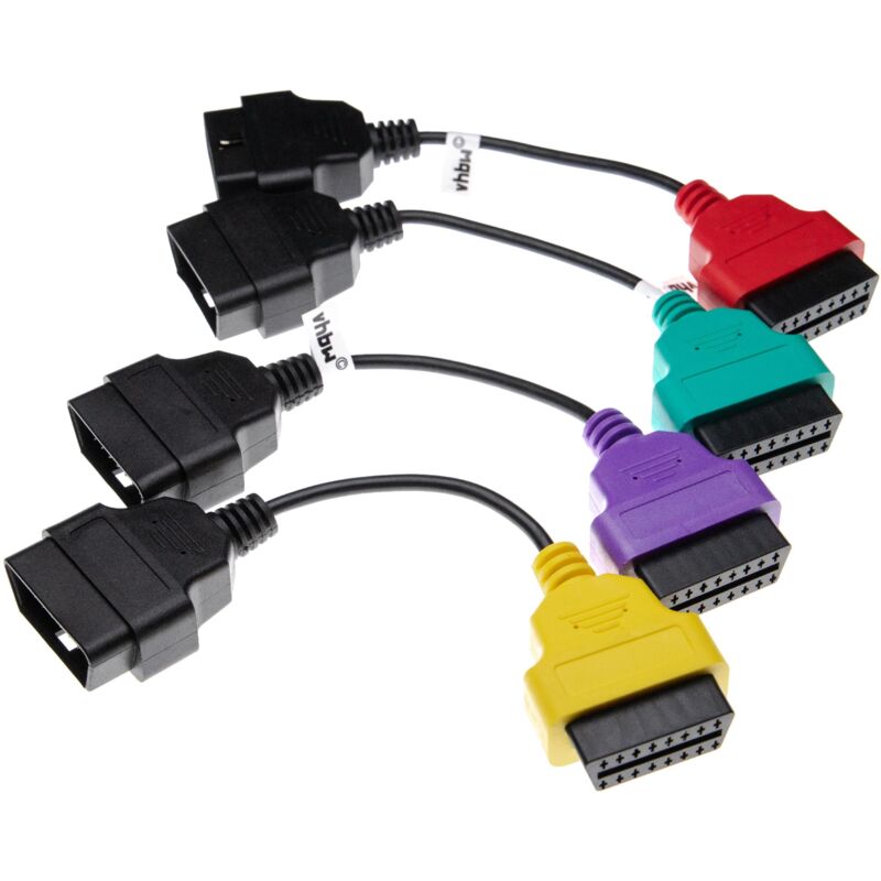 foto del prodotto vhbw adattatore set obd2 4 pzz. da obd1 16 pin a obd2 16 pin compatibile con lancia lybra, ypsilon auto