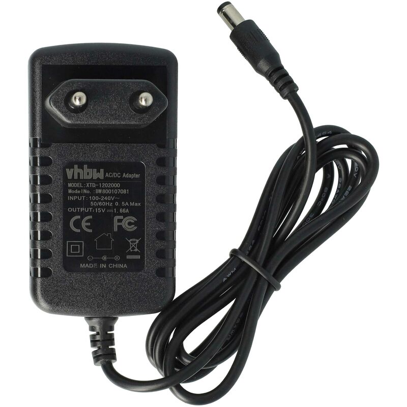 foto del prodotto vhbw alimentatore 220v 25w 15v 1.66a per vodafone easybox 402, 602, 802, 803, rl500 sostituisce ac adapter dsl easy boxx02, up0251b 1spe.