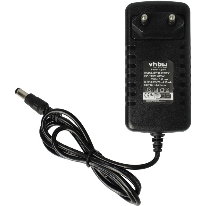 foto del prodotto vhbw alimentatore caricabatterie compatibile con rowenta air force extreme rh875301, rh875801, rh877101, rh877501 aspirapolvere portatile, 144cm