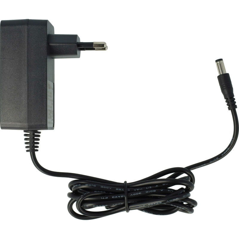 foto del prodotto vhbw alimentatore compatibile con ecovacs deebot d83 stazione di ricarica 170 cm lunghezza cavo, con spina europea angolata 90 , nero