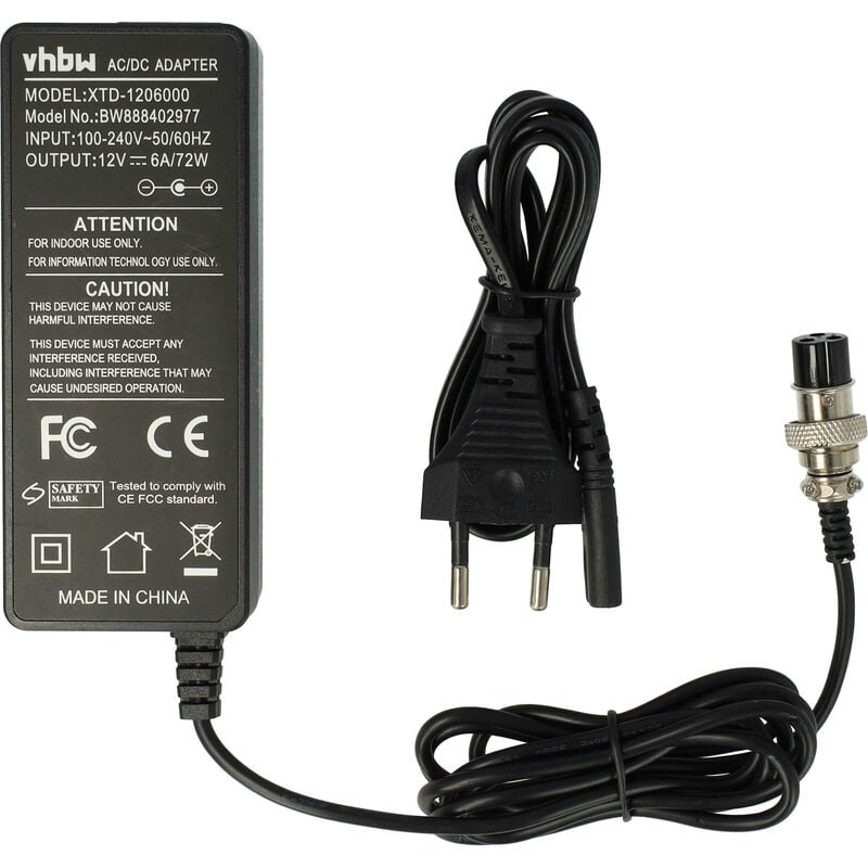 foto del prodotto vhbw alimentatore compatibile con intermec ck60, cn3, cn3e, cn4, cn4e, ck61 barcode scanner pos 230 cm