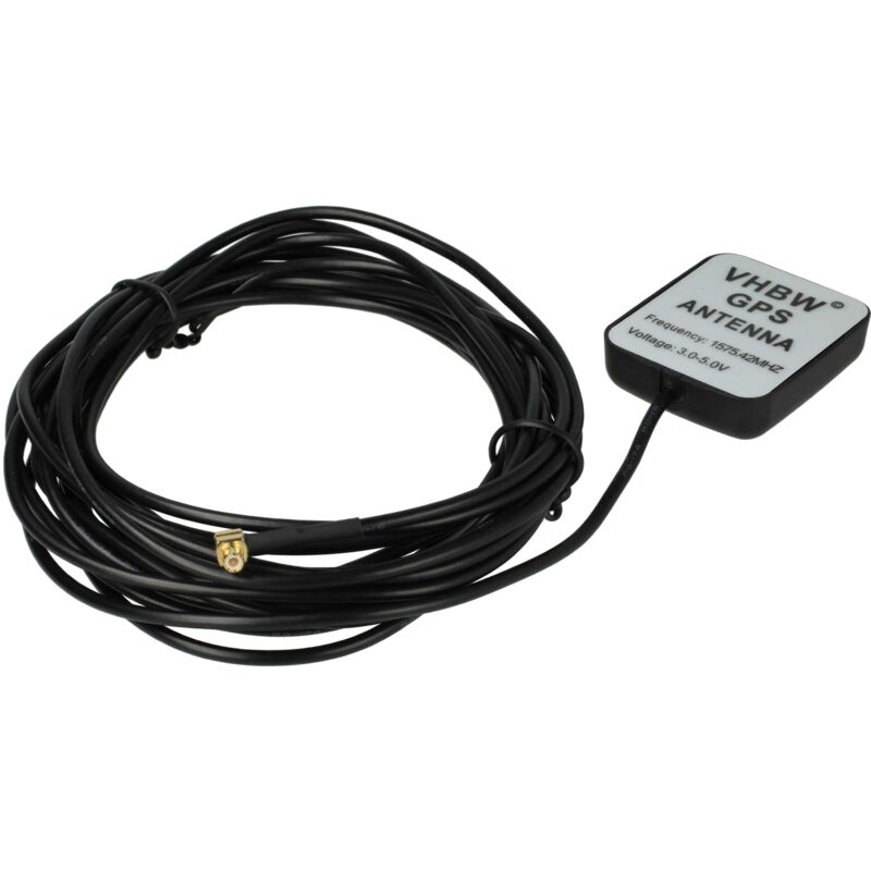 immagine 0 del prodotto vhbw antenna gps compatibile con garmin streetpilot i5, zumo 550 navigatore con connettore mcx base magnetica, 5 m, nero
