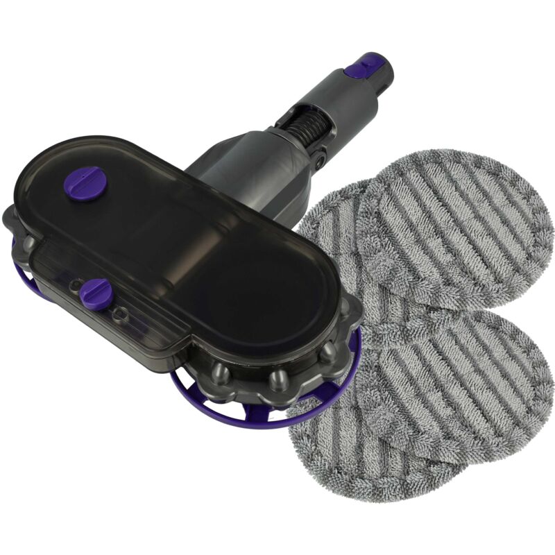 foto del prodotto vhbw attacco del mocio elettrico compatibile con dyson v10, v11, v7, v8 aspirapolvere incl. serbatoio dell acqua 4 panni di pulizia