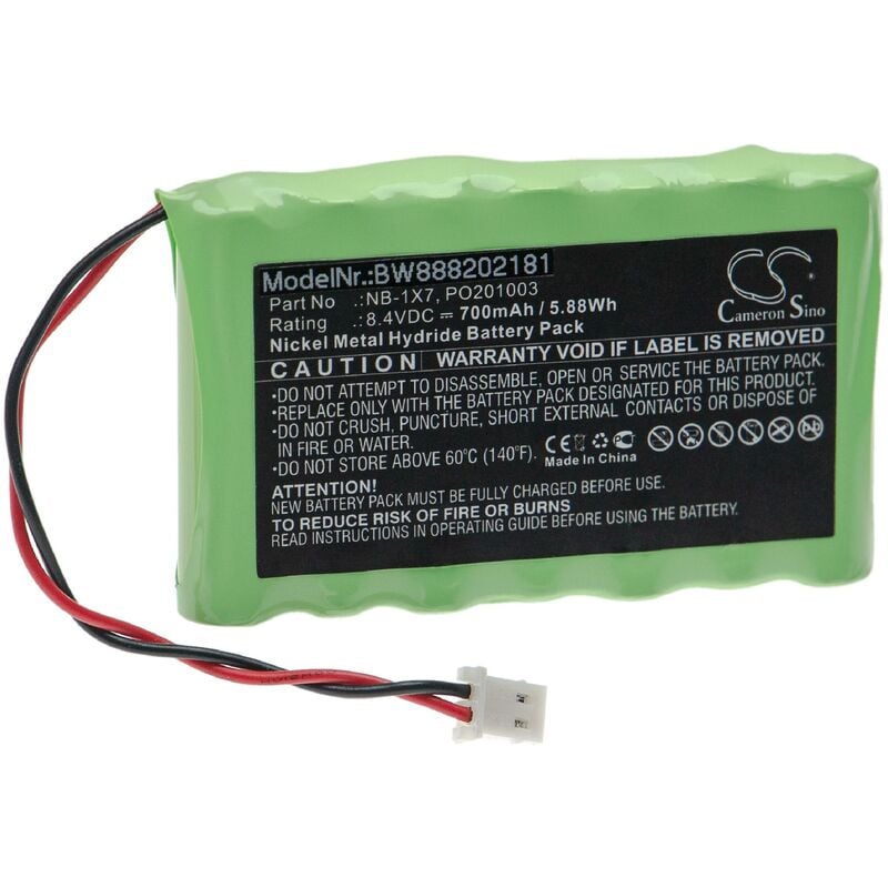 foto del prodotto vhbw batteria compatibile con acutrac digisat 3 pro, pro dispositivo di misurazione 700mah, 8,4v, nimh 