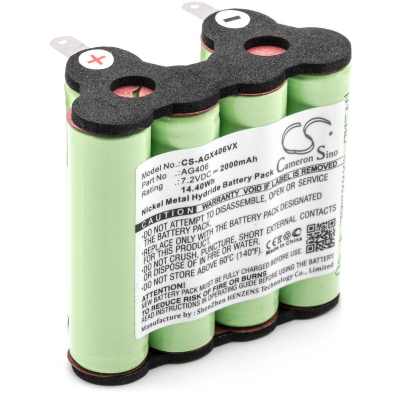 foto del prodotto vhbw batteria compatibile con aeg electrolux rapido zb4106, fm72, ag406, zb4106wd aspirapolvere 2000mah, 7,2v, nimh 